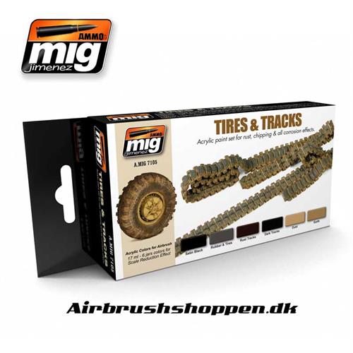 A.MIG 7105 Tires and Tracks Set 6x17 ml